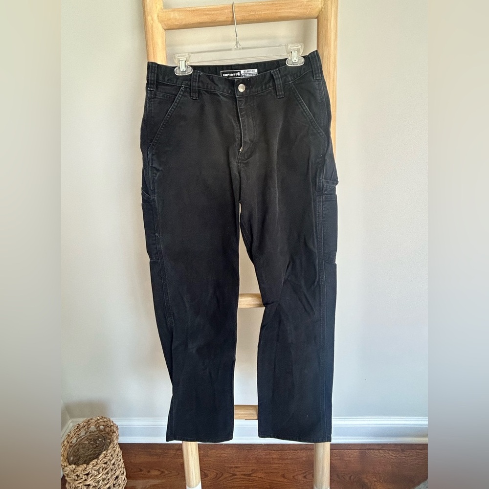 Carhartt Black Men's Carpenter Pants Relaxed Fit 32 X 32